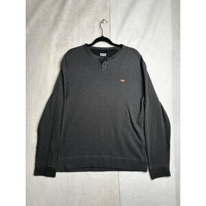 Levis Mens Henley Sweatshirt Large Gray Long Sleeve Pullover 3LYLK11932
